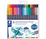 Staedtler Double-ended watercolour brush pens (x36)