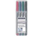 Staedtler Lumocolor non-permanent F - Pack of 4