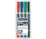 Staedtler Lumocolor Permanent duo Marker 4 Set