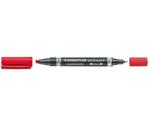 Staedtler Lumocolor Permanent duo Marker red