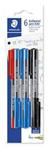 Staedtler Medium Stick 430 Ballpoint Pen, Assorted, Pack of 6