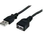 StarTech 3 ft Black USB 2.0 Extension Cable A to A - M/F (USBEXTAA3BK)