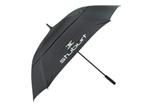 Stuburt Unisex's SBUMB1114 Dual Suare Wide Canopy Automatic Golfing Umbrella, Black/Black, One Size