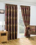 Sundour Casablanca Curtains Pencil Pleat, Jacquard, Terracotta, 46 x 72 Inches