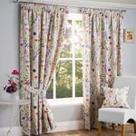 Sundour Hampshire Pencil Pleat Curtains 66 x 90, Half Panama Polycotton, Multi