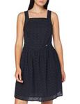 Superdry Women's Blaire Broderie Dress, Blue (Atlantic Navy Gkv), M (Size:12)