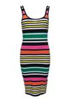 Superdry Women's Miami Bodycon Dress, Multicolour (Multi Stripe Nz4), M (Size:12)