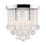 Surpars House Crystal Chandelier,3 Lights,11″ W, 10″ H,Silver