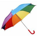 Susino Children's Rainbow Walker Stick Umbrella, 76 cm, Multicoloured