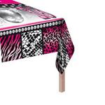 Sweet 16th Party Table cover 130x180cm, Pink and Black Design