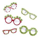 Talking Tables Botanical Christmas Sprout Spectacles for Christmas Day, Dinner and Party, Multicolour (6 Pack)