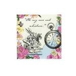 Talking Tables Pack of 20 Size 25cm 10″ Alice in Wonderland Cocktail Napkins Mad Hatter Tea Party, Paper, Mixed Colours, 25 x 25cm, 10″ x 10″