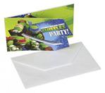 Teenage Mutant Ninja Turtle party invitations with envelopes - 6 per pack