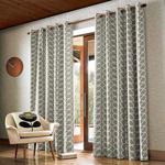 The Ashley Wilde Group Orla Kiely Linear Stem Eyelet Curtains - Silver (168cm x 229cm (66″x90″))