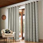 The Ashley Wilde Group Orla Kiely Linear Stem Eyelet Curtains - Silver (229cm x 137cm (90″x54″))