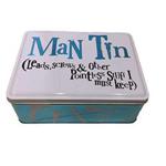 The Bright Side Man Tin storage box White