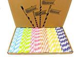 the Last Straw® - 100% Biodegradable Paper Drinking Straws (150 Pack)(Rainbow)
