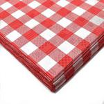 THE TABLECLOTH SHOP Paper Table Covers x 25 - 13 COLOURS TO CHOOSE FROM (RED GINGHAM)