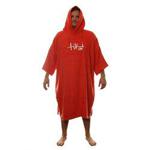 Tiki Adult Mens Womens Hooded Towelling Changing Robe Beach Swim Poncho Red
