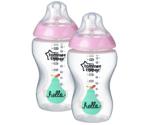 Tommee Tippee Closer to Nature Decorated Bottles Pink 260 ml (x2)