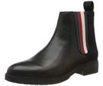 Tommy Hilfiger Sporty Monogram Flat Bootie (FW0FW04327) black