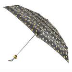 totes Compact Flat Dots and Stars Print Umbrella (5 Section)