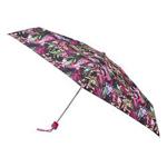 totes Compact Flat Tropical Hummingbird Print Umbrella (5 Section)