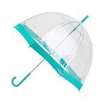 totes PVC Dome Teal Colour Border Umbrella