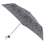 totes Supermini Black & White Icicle Print Umbrella (3 Section)