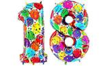 Toyland® 40″ Foil Number Balloon - Party Decorations - Assorted Colours & Numbers (Multi, Number 18)