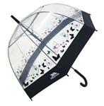 Trespass Papillon, Butterfly Print, Transparent Umbrella, Black