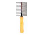 Trixie Double Sided Dog Comb with Wood Handle Medium/ Coarse