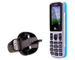 TTsims - Dual Sim TT130 Mobile Phone - Camera - Bluetooth - Torch Function - Radio - MP3 MP4 - Memory Card Slot - Cheapest Twin 2 Sim Phone (Mains Plug Charger, Blue)