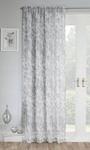 Tyrone Textiles Ltd Madison Grey Floral Slot Top Voile Panel (Drop - 48″ (122cm))