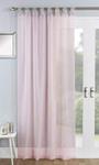 Tyrone Textiles Ltd Vegas Blush Glitzy Tab Top Voile Panel (Drop - 72″ (183cm))