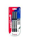 uni-ball 153486285 UB-150 Eye Micro Rollerball Pens, Black Uni Super Ink, .5mm Nib, Package of 3