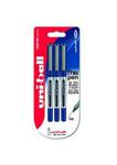 uni-ball 153486287 UB-150 Eye Micro Rollerball Pens, Blue Uni Super Ink, .5mm Nib, Package of 3