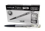 uni-ball TSI Erasable UF-220 Erasable Ink Rollerball Pen - Black, Pack of 12