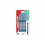 uni-ball UB-150 Rollerball Pen Plastic Free Packaging Pack of 5 Blue, Blue