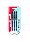 Uni-BallUM-153S Signo Impact Gel Pens with Rubber Grip, Blue Gel, 1mm Nib (Pack of 3)