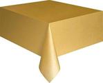 Unique Party 5084 5084-Gold Plastic Tablecloth, 9ft x 4.5ft, Gold, Pack of 1