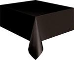 Unique Party 5096 - Black Plastic Tablecloth, 9ft x 4.5ft