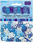 Unique Party 55085 - Glitz Blue Foil 80th Birthday Confetti