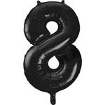 Unique Party 55868 - 34″ Giant Black Foil Number 8 Balloon