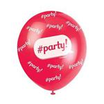 Unique Party 56110 - 12″ Pearlised Latex #Party Balloons, Pack of 5