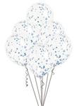 Unique Party 58115 - 12″ Royal Blue Confetti Balloons, Pack of 6