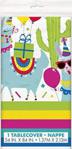 Unique Party 73223 - Llama Birthday Plastic Tablecloth, 7ft x 4.5ft