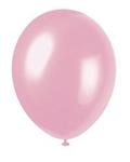 Unique Party 80062 - 12″ Pearlised Latex Crystal Pink Balloons, Pack of 8