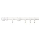 Universal Fixed White Wooden Curtain Pole Dia. 35mm White