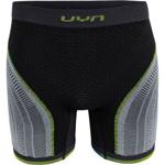 Uyn Men's Running Alpha Pants Shorts (size L, charcoal-pearl grey-yellow)